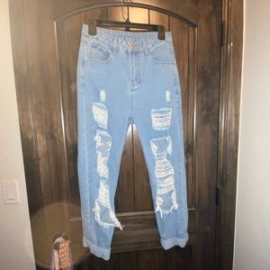 ripped mom jean
